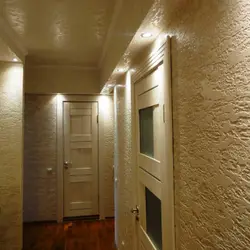 Uneven walls in the hallway photo