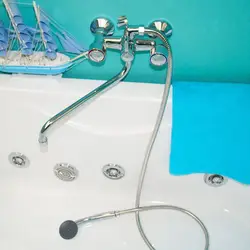Bath mixer installed photo