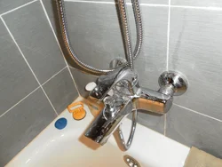 Bath mixer installed photo