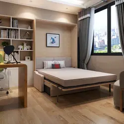 Bed In A Small Living Room Photo