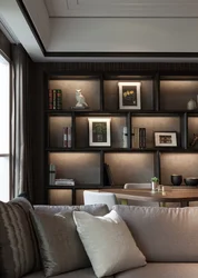Cabinet lighting in the living room photo