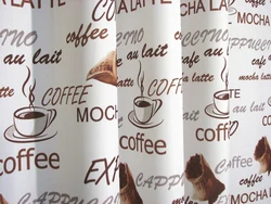 Curtains for kitchen coffee photo