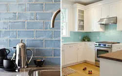Vertical tiles in the kitchen photo
