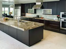 Photo of a kitchen with a large countertop