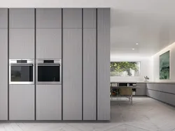 Photo of a kitchen with vertical handles