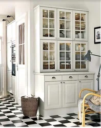 Kitchen With Showcase White Photo