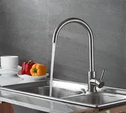 Смеситель для кухни нержавейка фото
