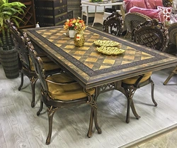 Ceramic tables for kitchen photo