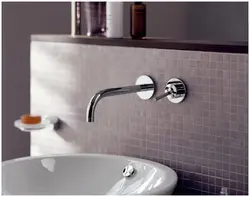 Bathtub faucet from the wall photo