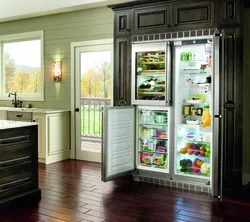 Photos of different refrigerators for the kitchen