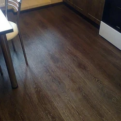 Brown linoleum and kitchen photo