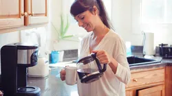 Morning coffee in the kitchen photo