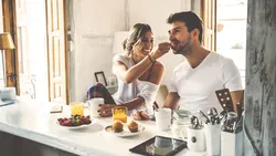 Morning Coffee In The Kitchen Photo