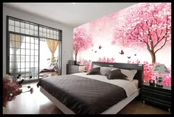 Sakura in the bedroom interior photo