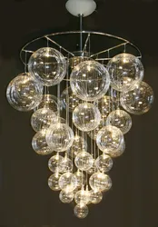 Chandeliers balls in the living room photo
