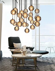 Chandeliers Balls In The Living Room Photo