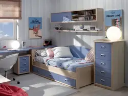 Beds in a teenager's bedroom photo