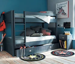Beds in a teenager's bedroom photo