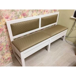 Bench with sleeping place photo