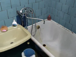 Tiles in a Soviet bathroom photo