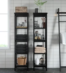 Shelves in loft bathroom photo