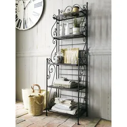 Shelves in loft bathroom photo