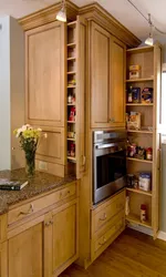 Narrow cabinets in the kitchen photo