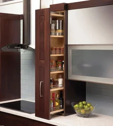 Narrow cabinets in the kitchen photo