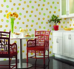 Children's wallpaper in the kitchen photo