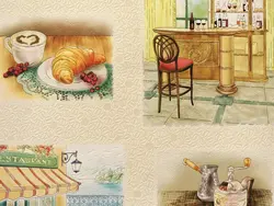 Children's wallpaper in the kitchen photo