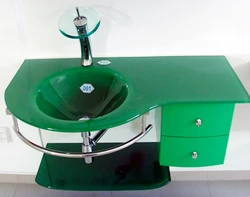 Şüşə Hamam Lavabo Şəkli