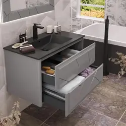 Hammom fotosurati uchun kulrang lavabo