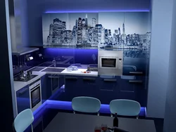 White kitchen with cities photo