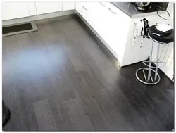 Kitchen with dark linoleum photo