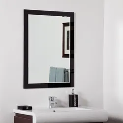 Black mirror in the bathroom photo