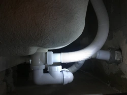 Draining water in the bathroom photo