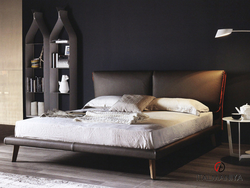 Bedroom bed with legs photo