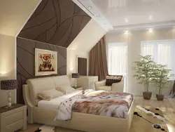 Sloping walls in the bedroom photo