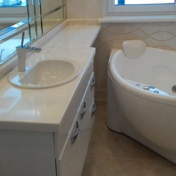 Bathtubs made of liquid stone photo