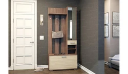 Wenge hallway with mirror photo