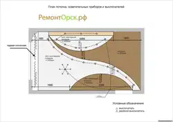Схема Потолка В Гостиной Фото