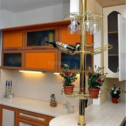 Shelves rack in the kitchen photo