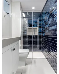 Narrow bathroom tiles photo