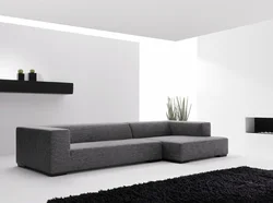 Диван дар ҳуҷраи зиндагӣ акс minimalism