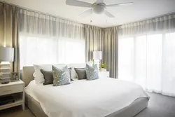 Corner curtain for bedroom photo