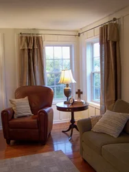 Corner curtain for bedroom photo