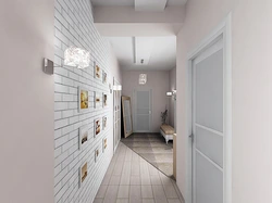 Narrow tiles in the hallway photo