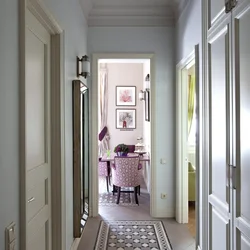 Narrow tiles in the hallway photo