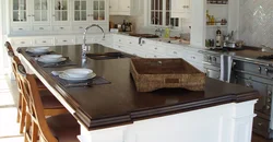 Ошхонаҳои бо countertops васеъ акс