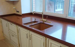 Ошхонаҳои бо countertops васеъ акс